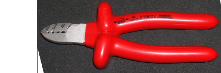0830 Elektriker Seitenschneider - 175 mm lang - Spezial - rot