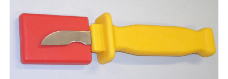 7059 Abisoliermesser mit 45 mm langer, gewinkelter Klinge - inklusive Schutzkappe
