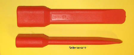 7453 - Spreizkeil mit verstärktem Schlagkopf - Kanten gerundet - rot