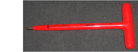 8150 bis 8192 Quergriff-Schraubendreher für Inbus in T-Form -Rot- Rahmen