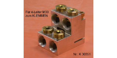 K 30351 TRAFO-Anschlußklemmen für 4-Leiter M 30x2